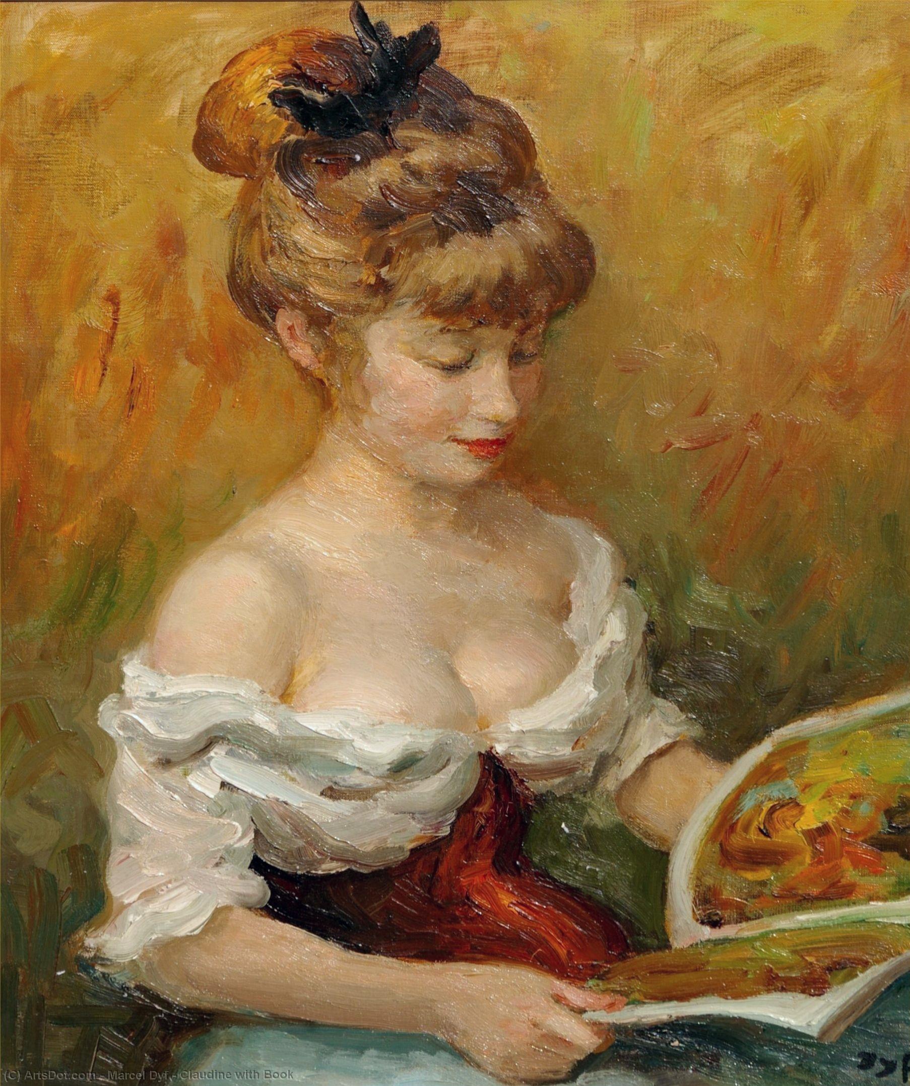 Claudine With Book — Marcel Dyf