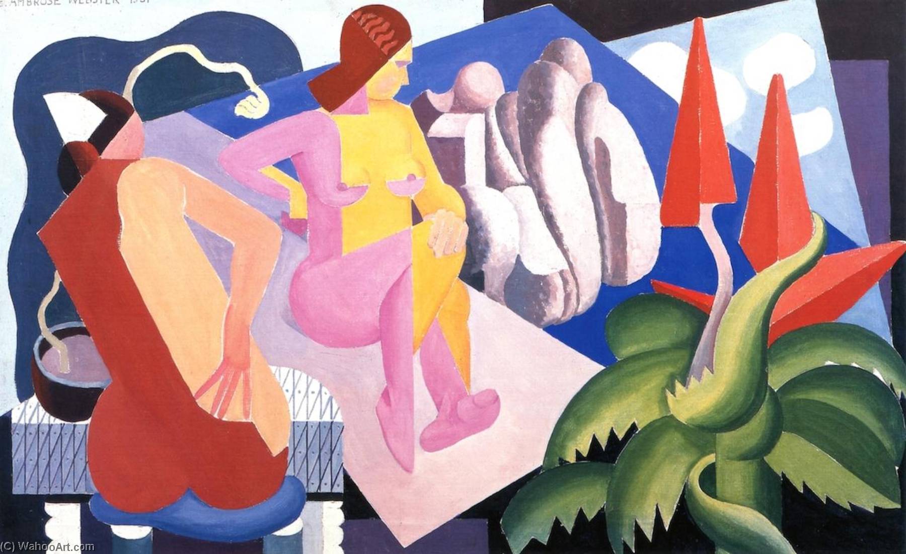 Figure Composition, Carmel — Edwin Ambrose Webster