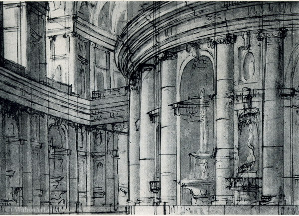 Construction Of The Temple Round Sketch Dekratsiyi — Pietro Di Gottardo Gonzaga
