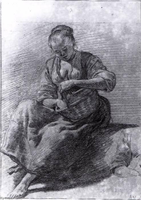 Seated Woman — Adriaen Van De Velde