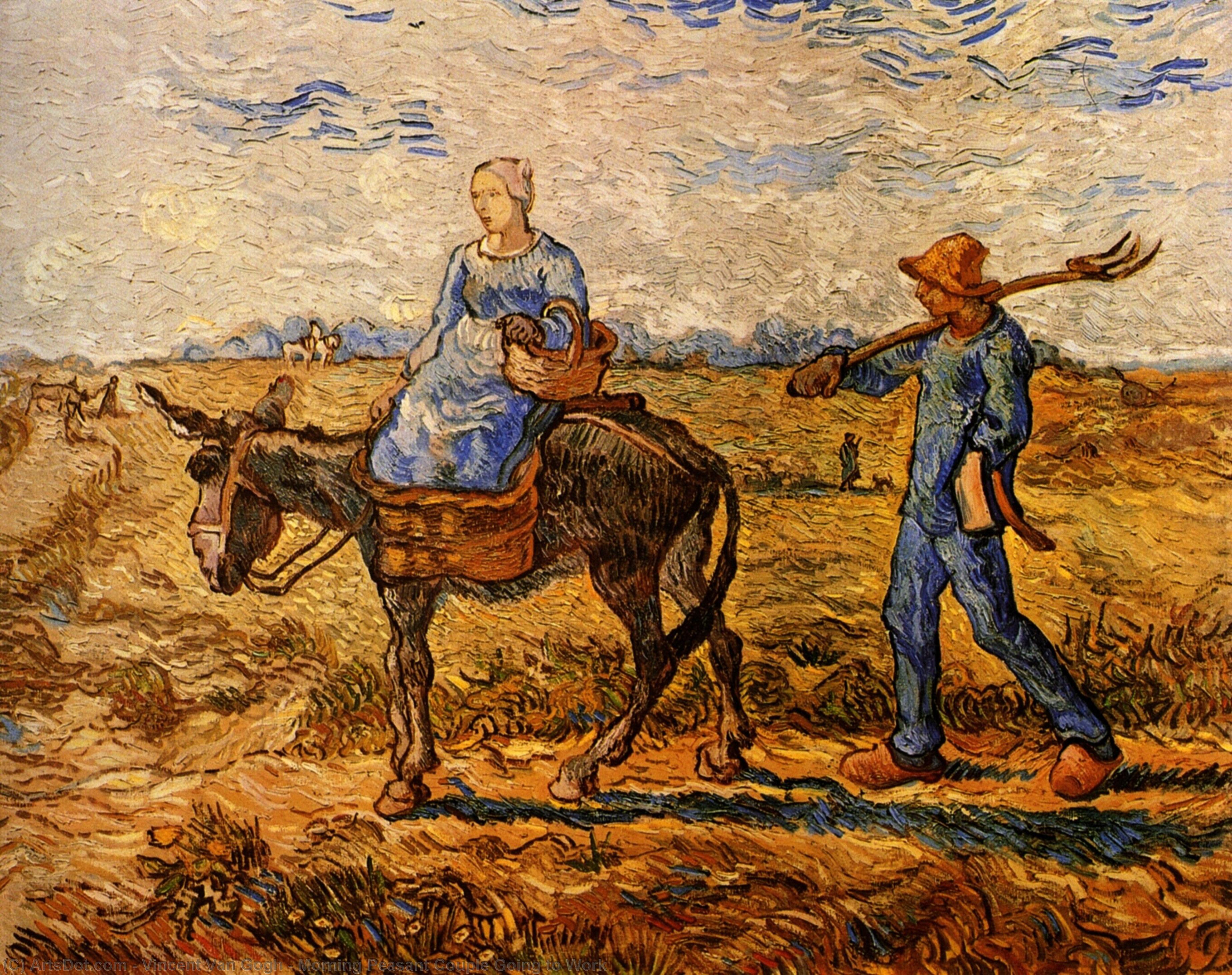 Morning Peasant Couple Going To Work — Vincent Willem Van Gogh