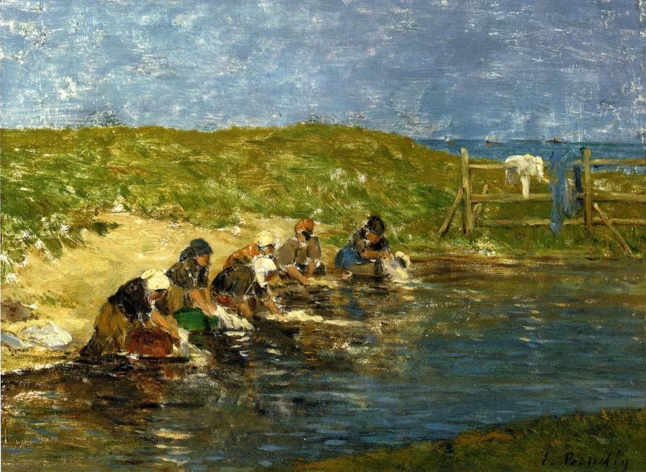 Laundresses By The Sea — Eugène Louis Boudin