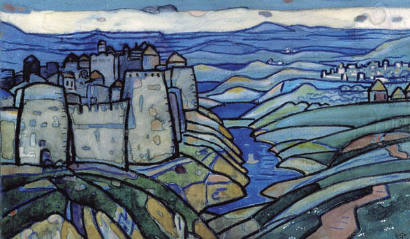 Northern Landscape With Fortress — Nicholas Roerich