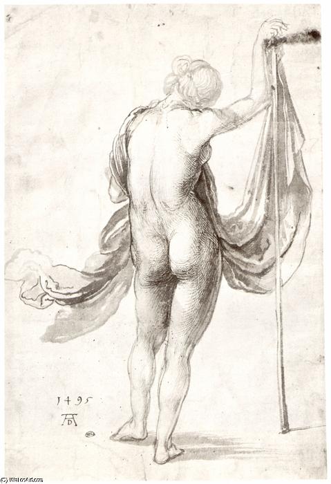 Nude Study (nude Female From The Back) — Albrecht Dürer