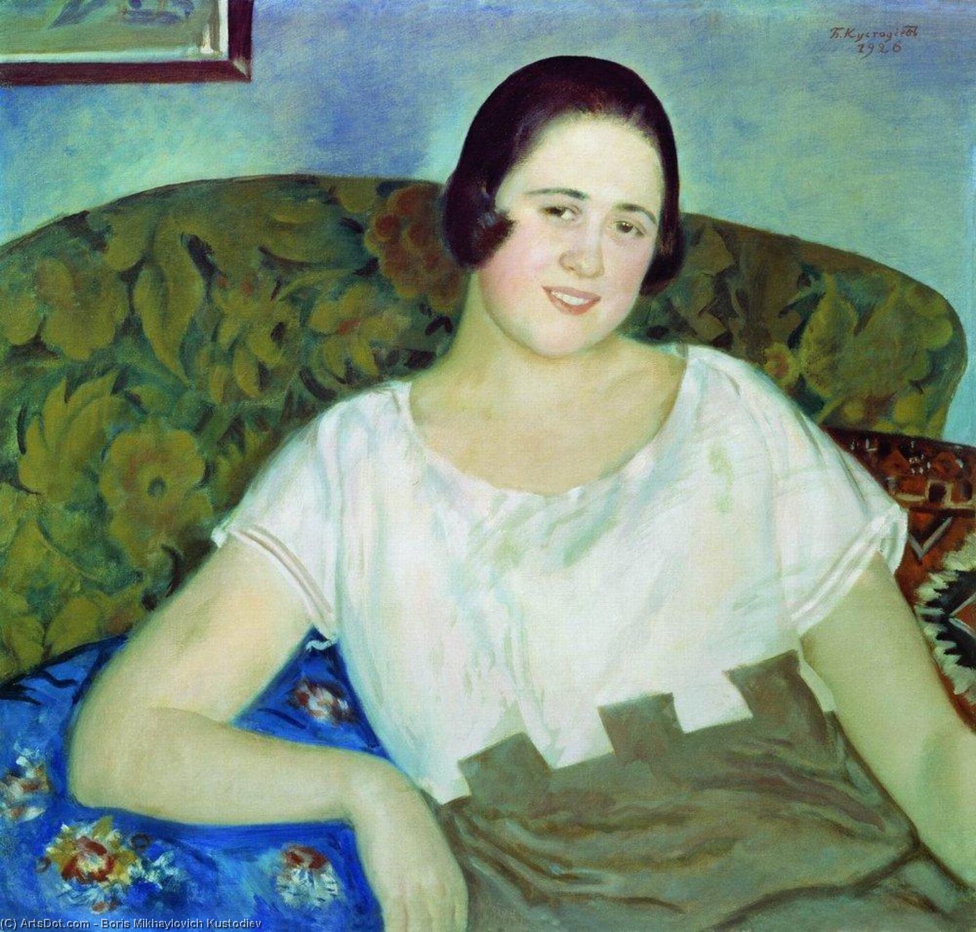 Портрет И.н.ивановой — Boris Mikhailovich Kustodiev