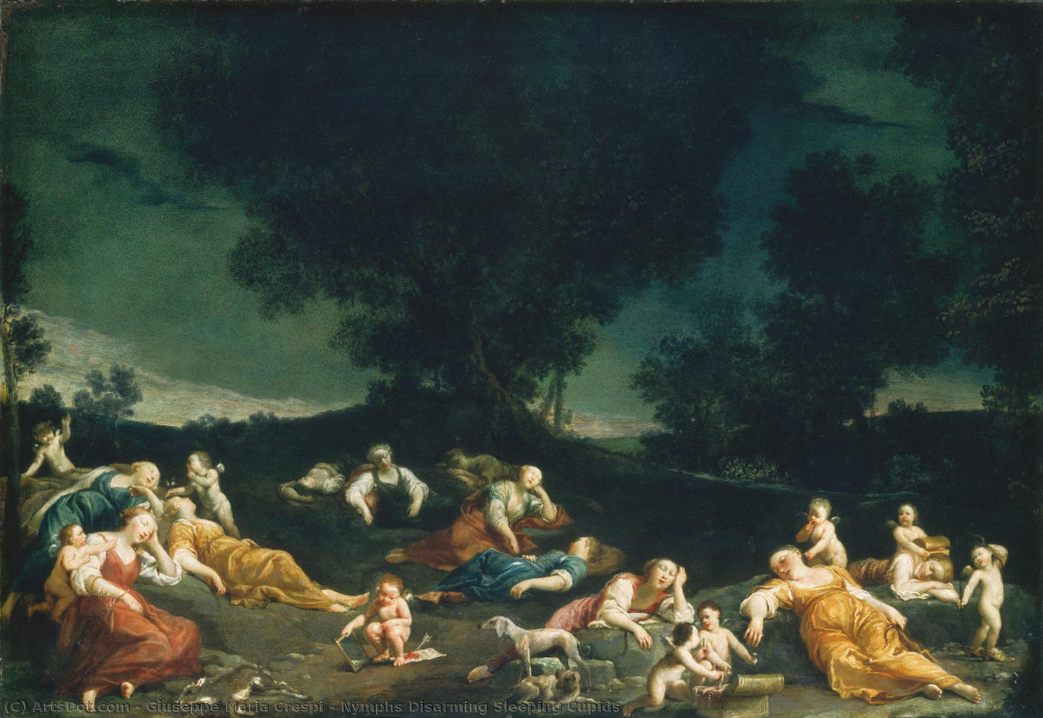 Nymphs Disarming Sleeping Cupids — Giuseppe Maria Crespi