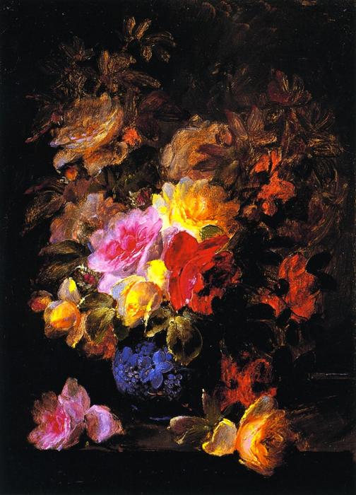 Roses In Pinks And Yellows — Raoul De Longpre