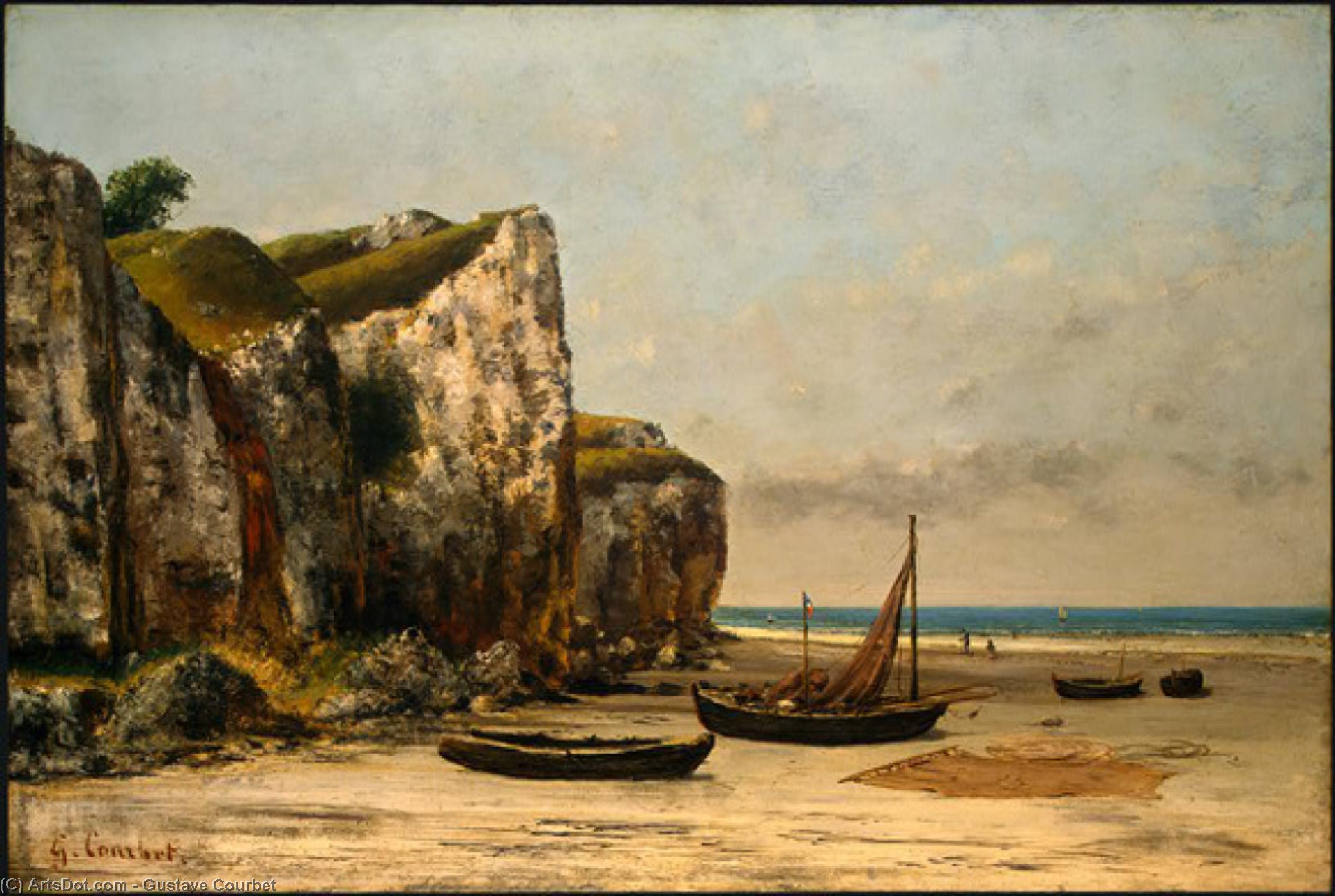 Beach In Normandy — Gustave Courbet