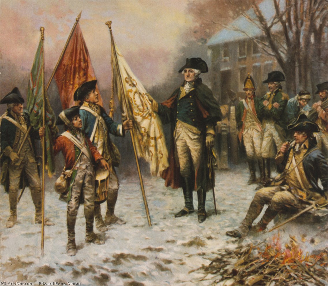 Washington Inspecting The Captured Colors After The Battle Of Trenton — Edward Moran