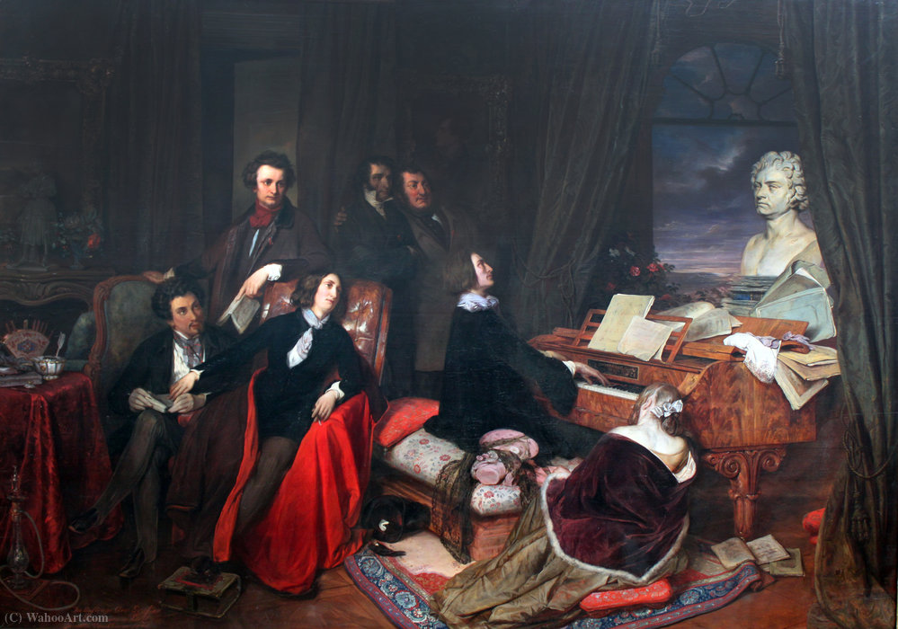 Liszt At The Piano — Josef Franz Danhauser