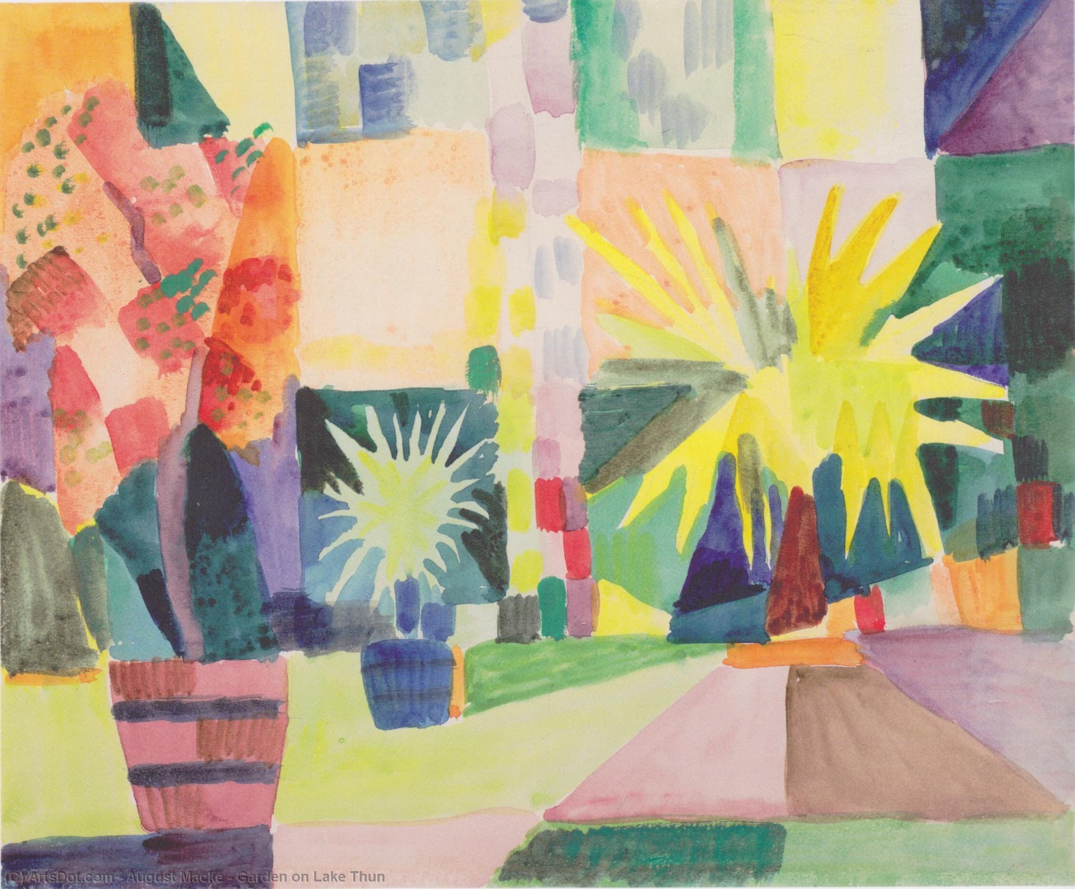 Garden On Lake Thun — August Macke