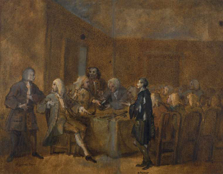 A Prisoner Of The Fleet Being Examined Before A Committee Of The House Of Commons — William Hogarth