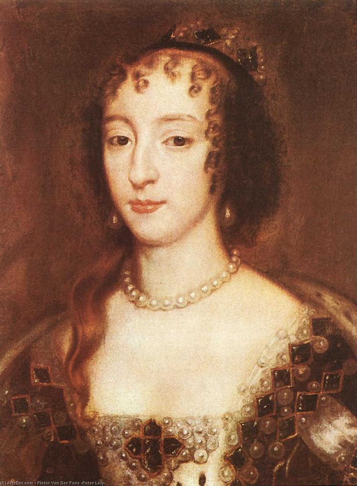 Henrietta Maria Of France, Queen Of England — Pieter Van Der Faes (peter Lely)