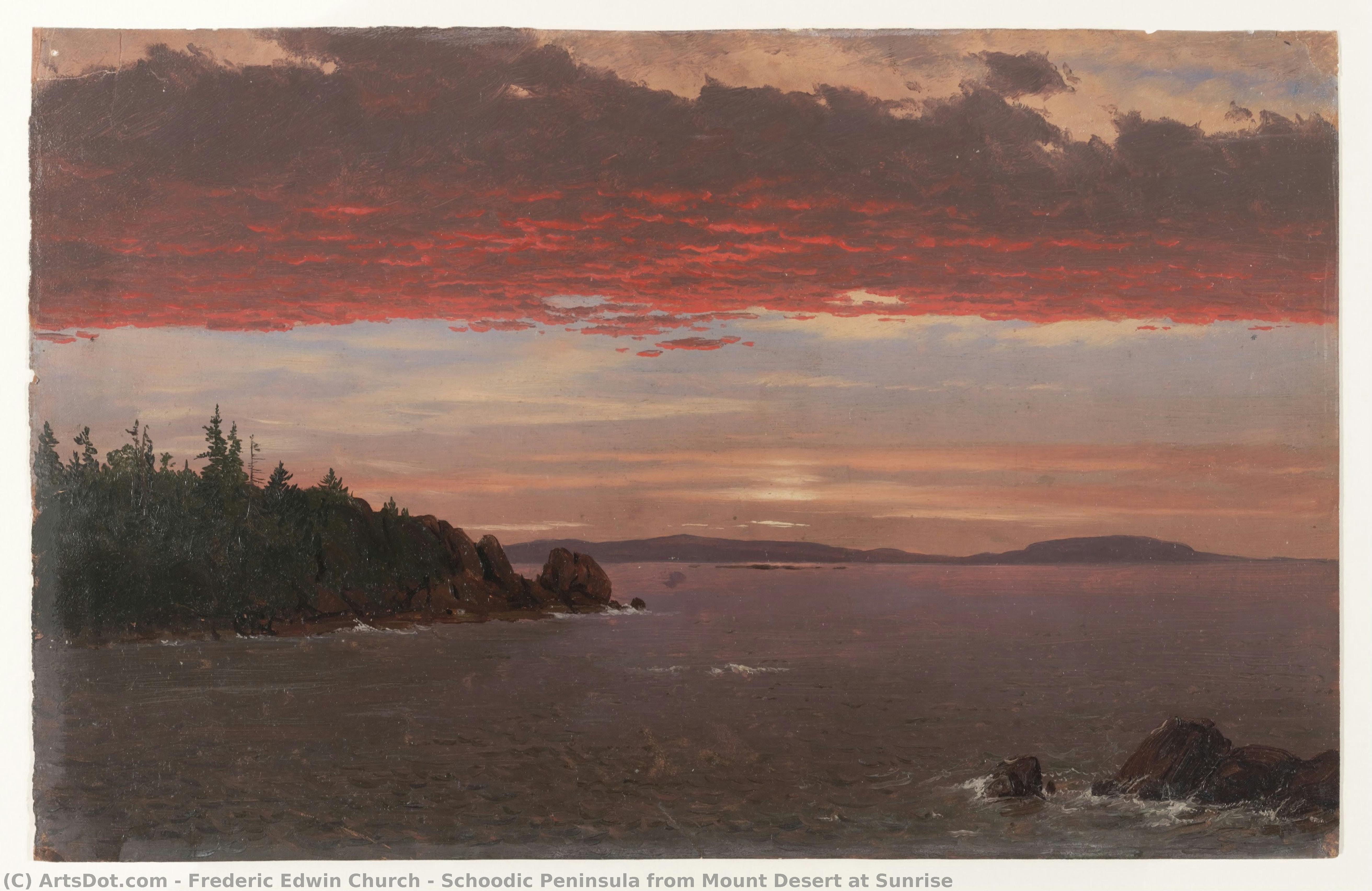 Schoodic Peninsula From Mount Desert At Sunrise — Frederic Edwin Church