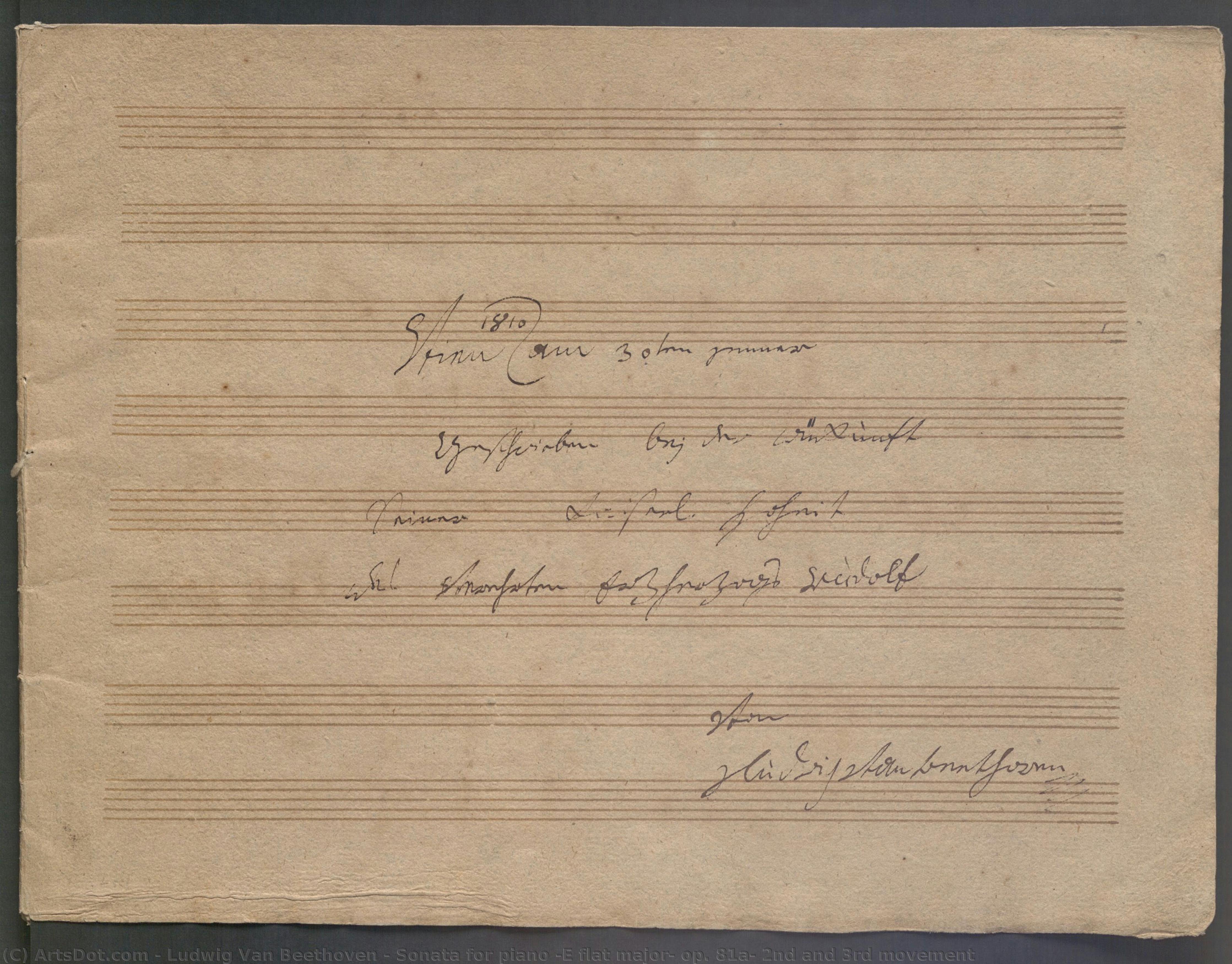 Sonata For Piano (e Flat Major) Op. 81a, 2nd And 3rd Movement — Ludwig Van Beethoven