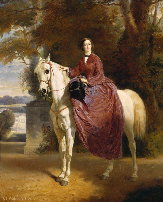 Empress Eugénie On Horseback. — Charles Edouard Boutibonne