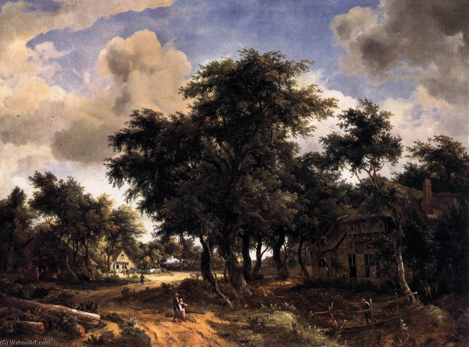 Village Street Under Trees — Meyndert Hobbema