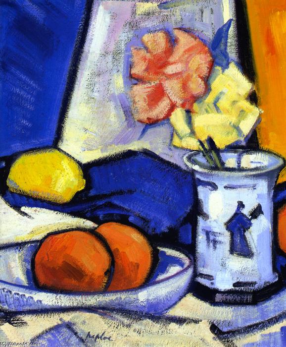 A Still Life Of Roses, Oranges And Lemon — Samuel John Peploe