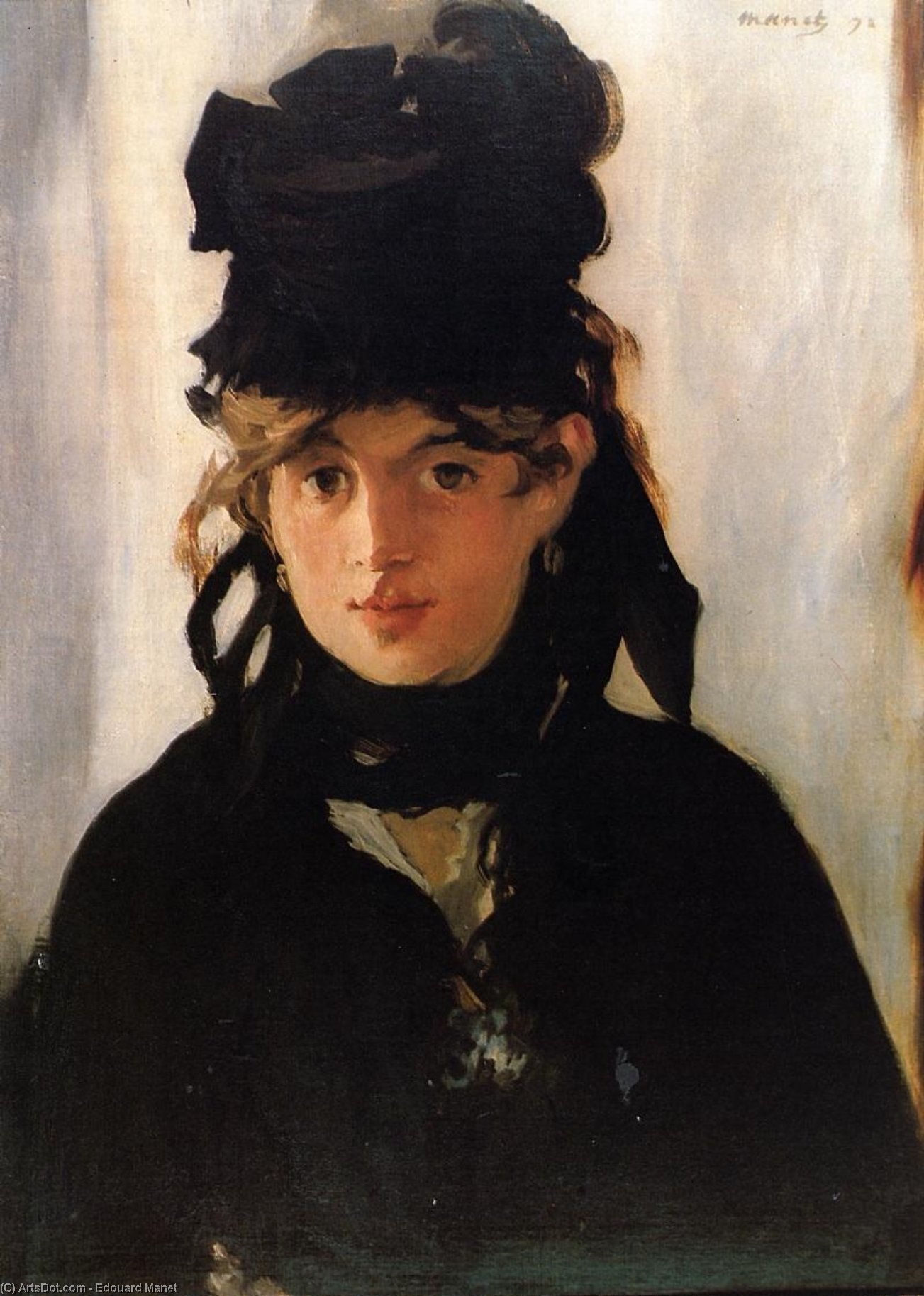 Berthe Morisot Con Un Ramo De Violetas — Édouard Manet