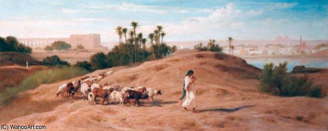 An Eastern Shepherdess — Frederick Goodall