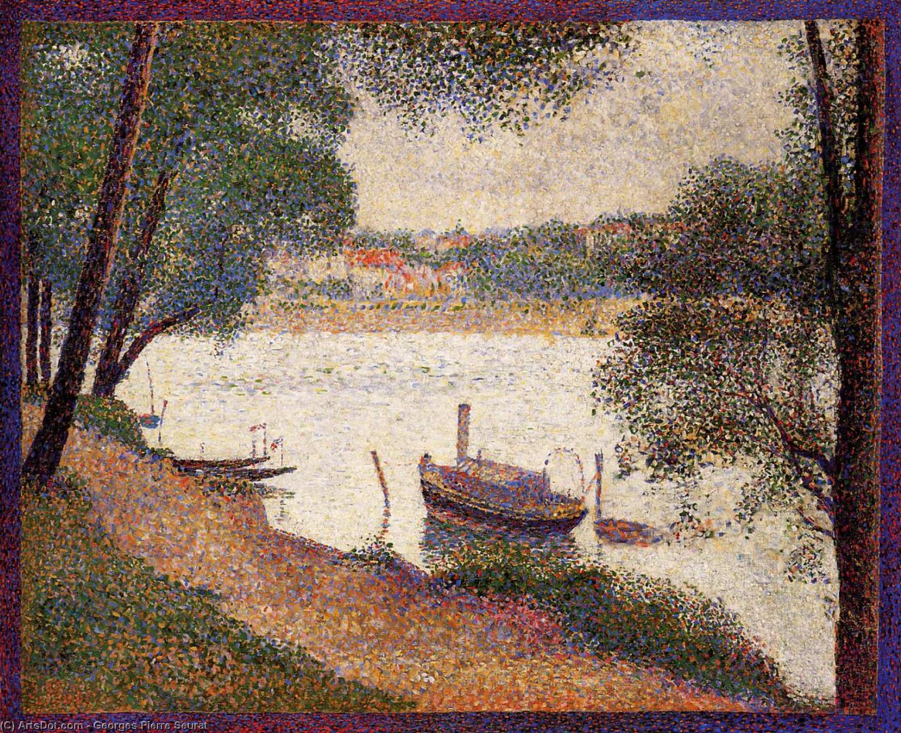 The Seine At La Grande Jatte In The Spring — Georges Seurat