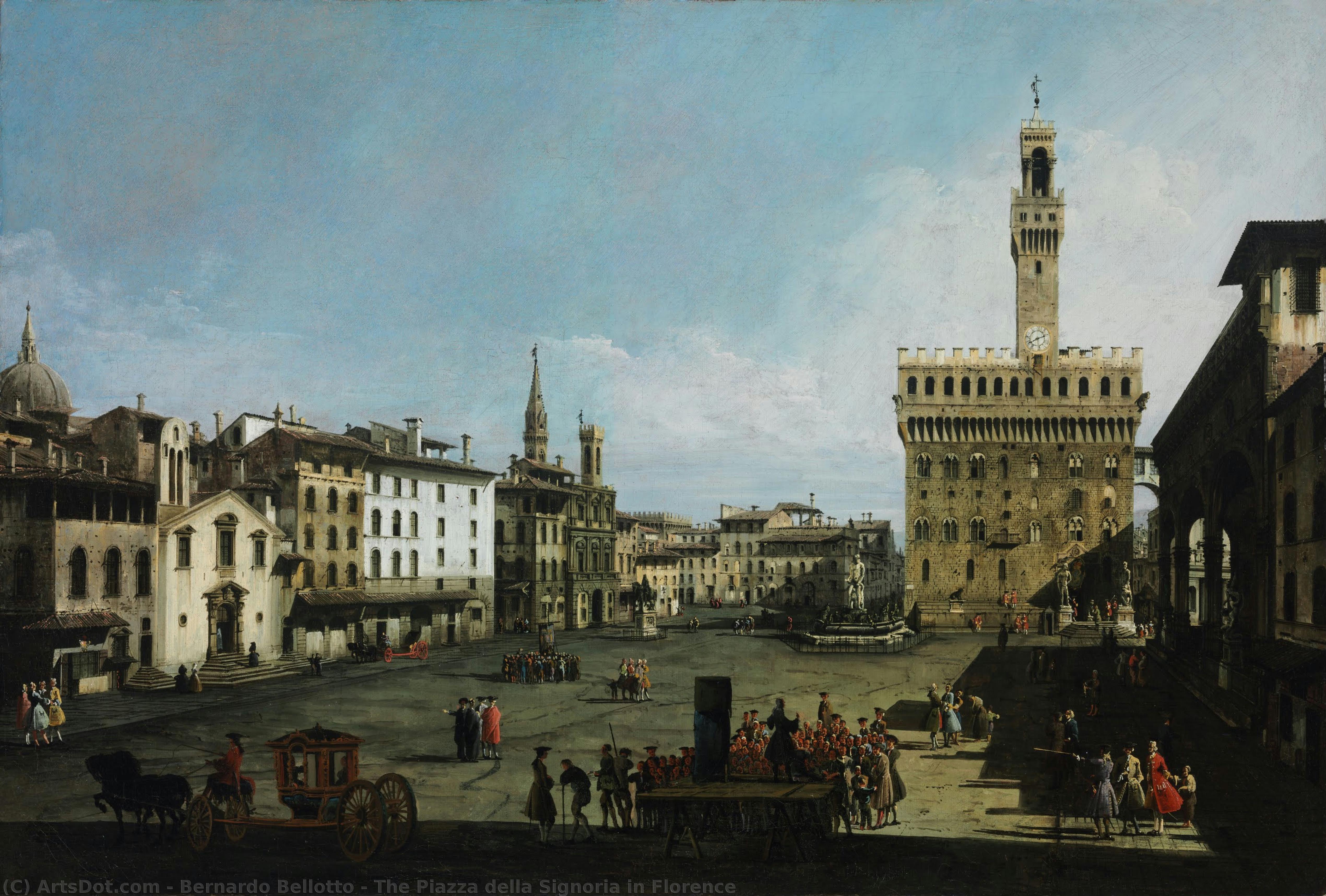 The Piazza Della Signoria In Florence — Bernardo Bellotto