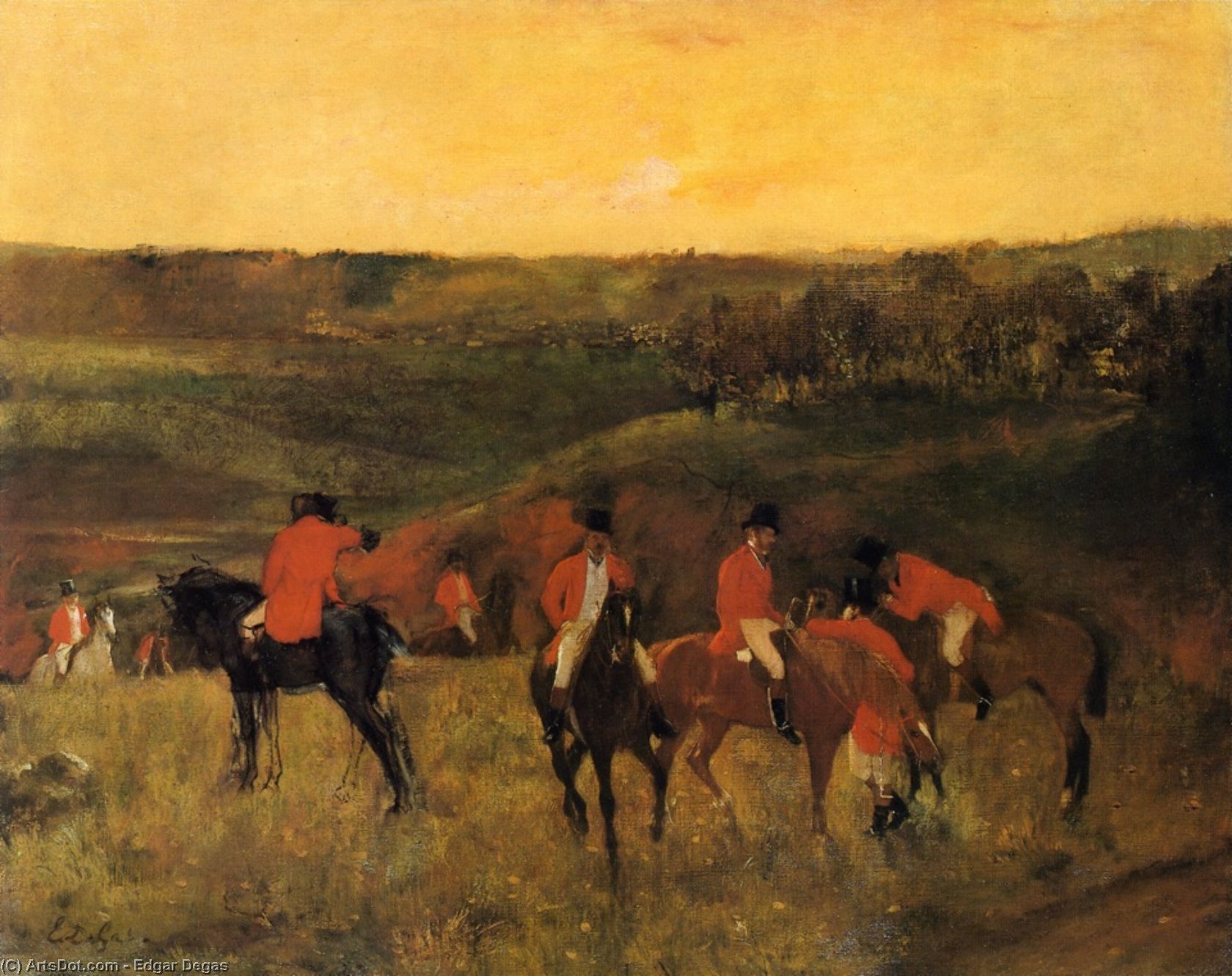 The Start Of The Hunt — Edgar Degas