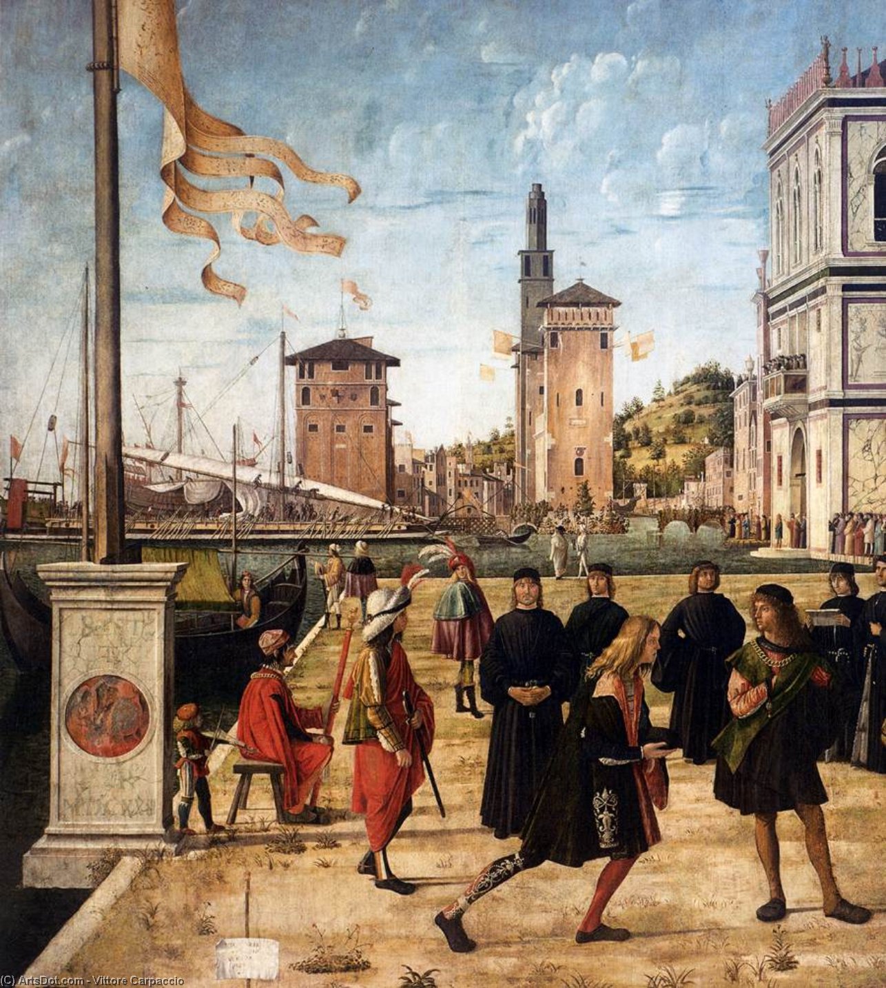 The Ambassadors Return To The English Court (detail) — Vittore Carpaccio