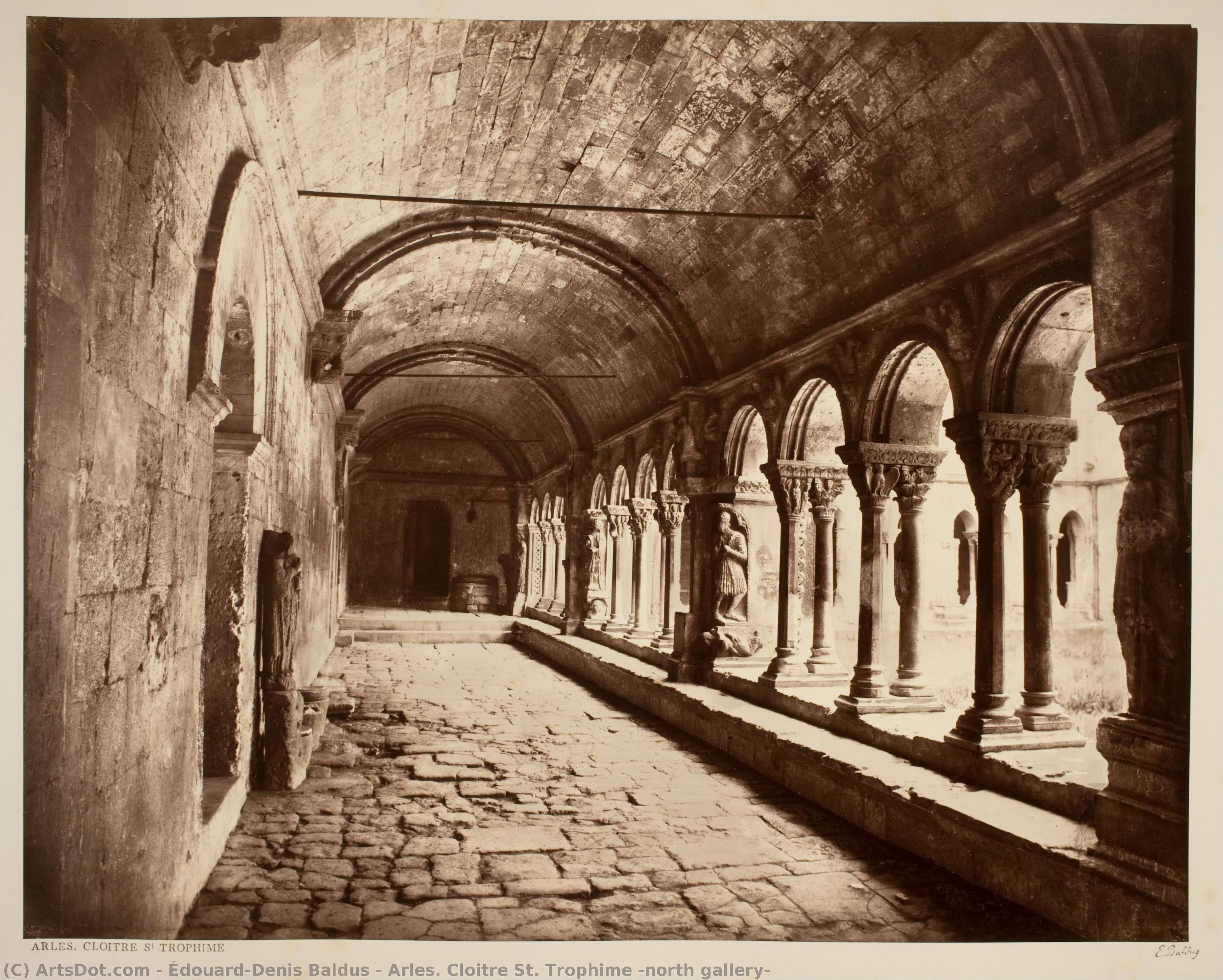 Arles. Cloitre St. Trophime [north Gallery] — Édouard-denis Baldus