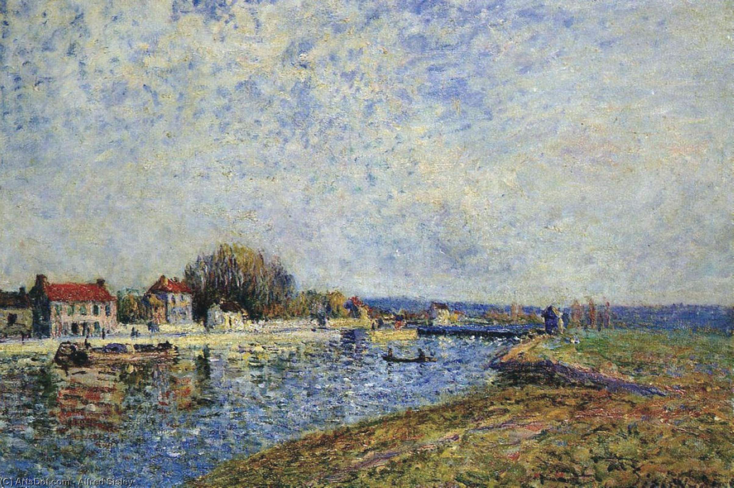 The Dam, Loing Canal At Saint Mammes — Alfred Sisley