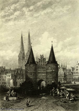 The Holstein Gate, Lubeck — Carl (friedrich Heinrich) Werner