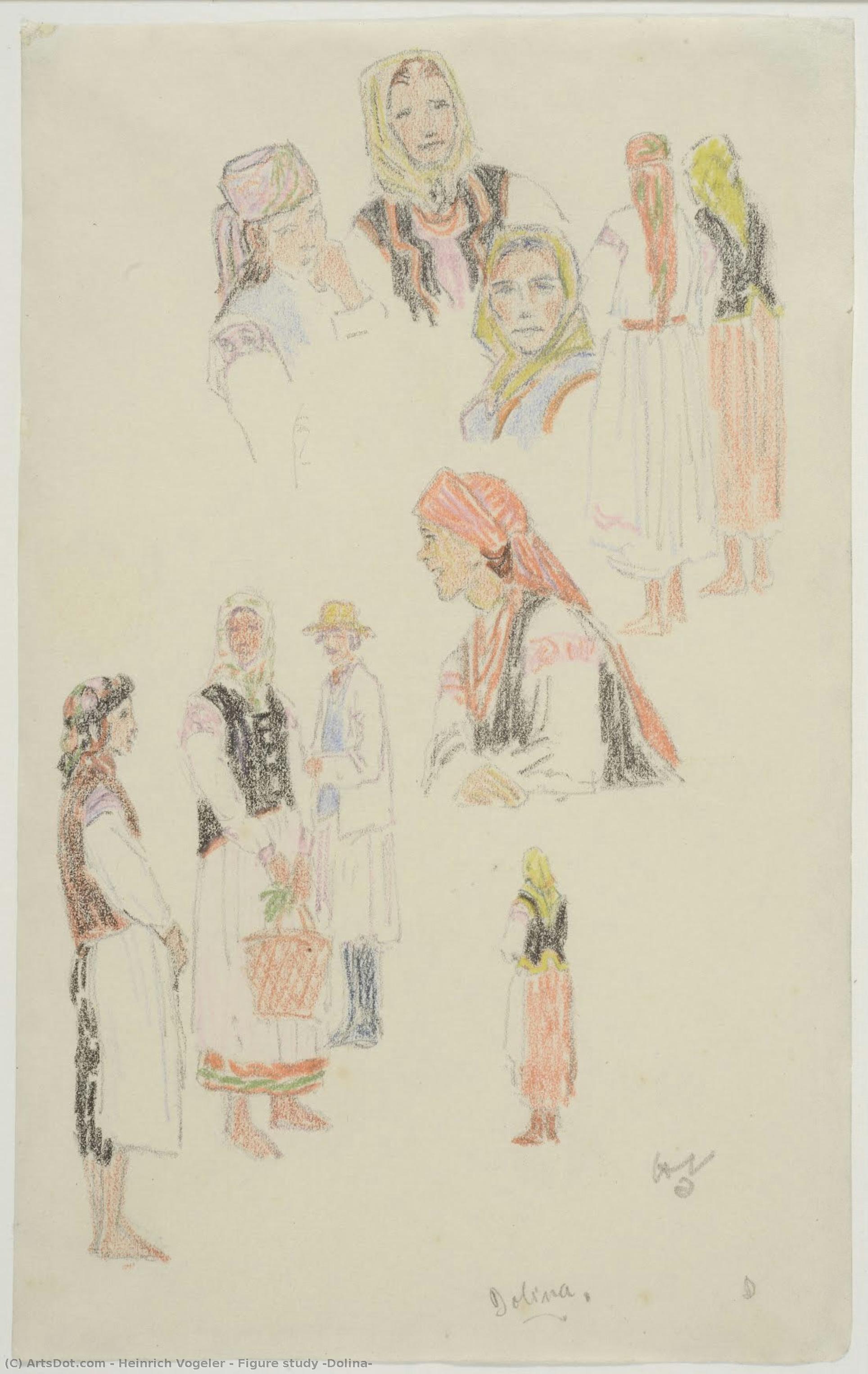 Figure Study (dolina) — Heinrich Vogeler