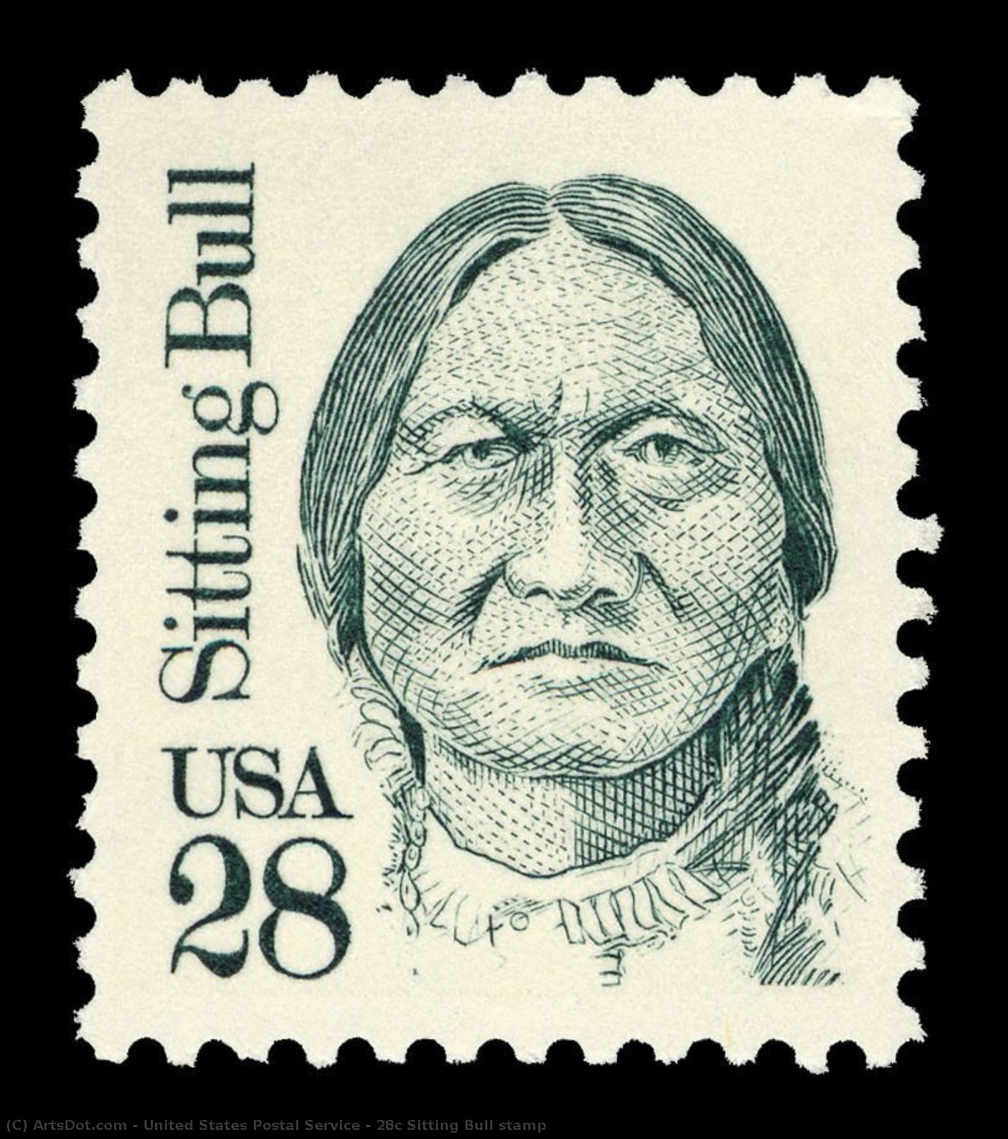 28c Sitting Bull Stamp — United States Postal Service