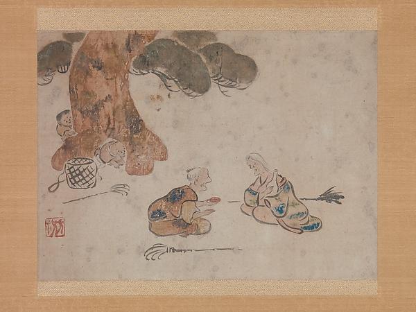 Old Man And Woman — Ogata Kōrin