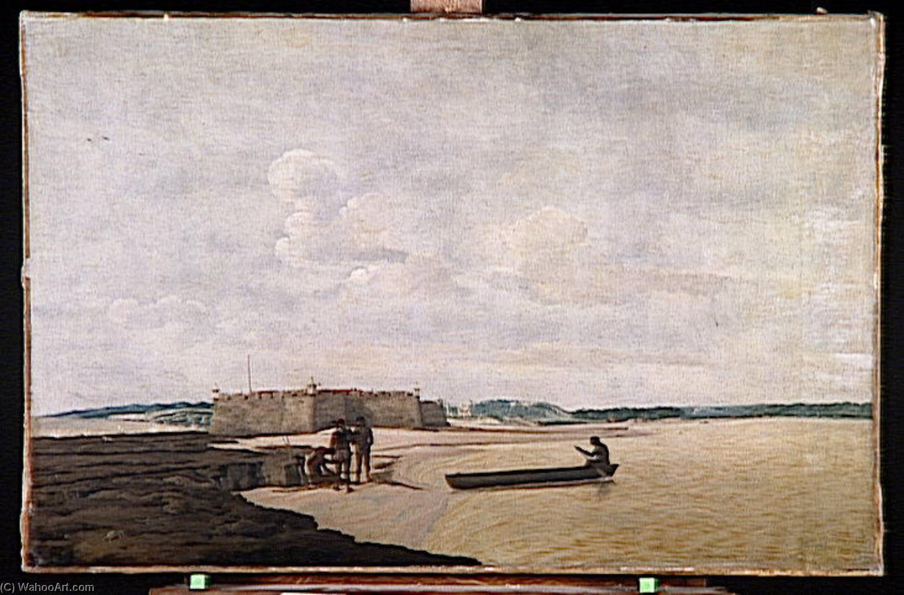 L'ancien Fort Portugais Des Trois Rois Mages (ou Fort Ceulen) Aupres Du Rio Grande, Au Bresil — Frans Post