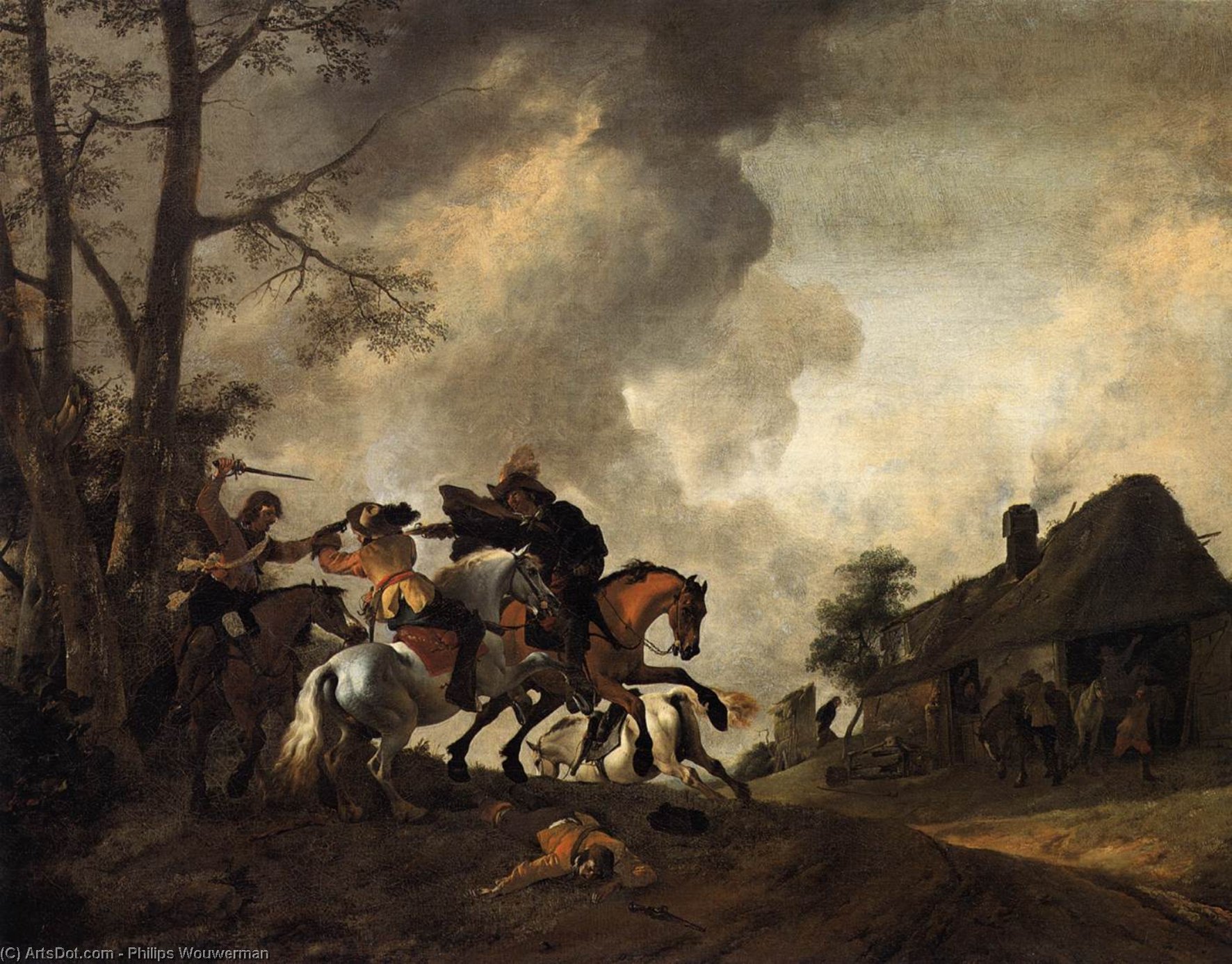 Schlacht Auf Pferde — Philips Wouwermans