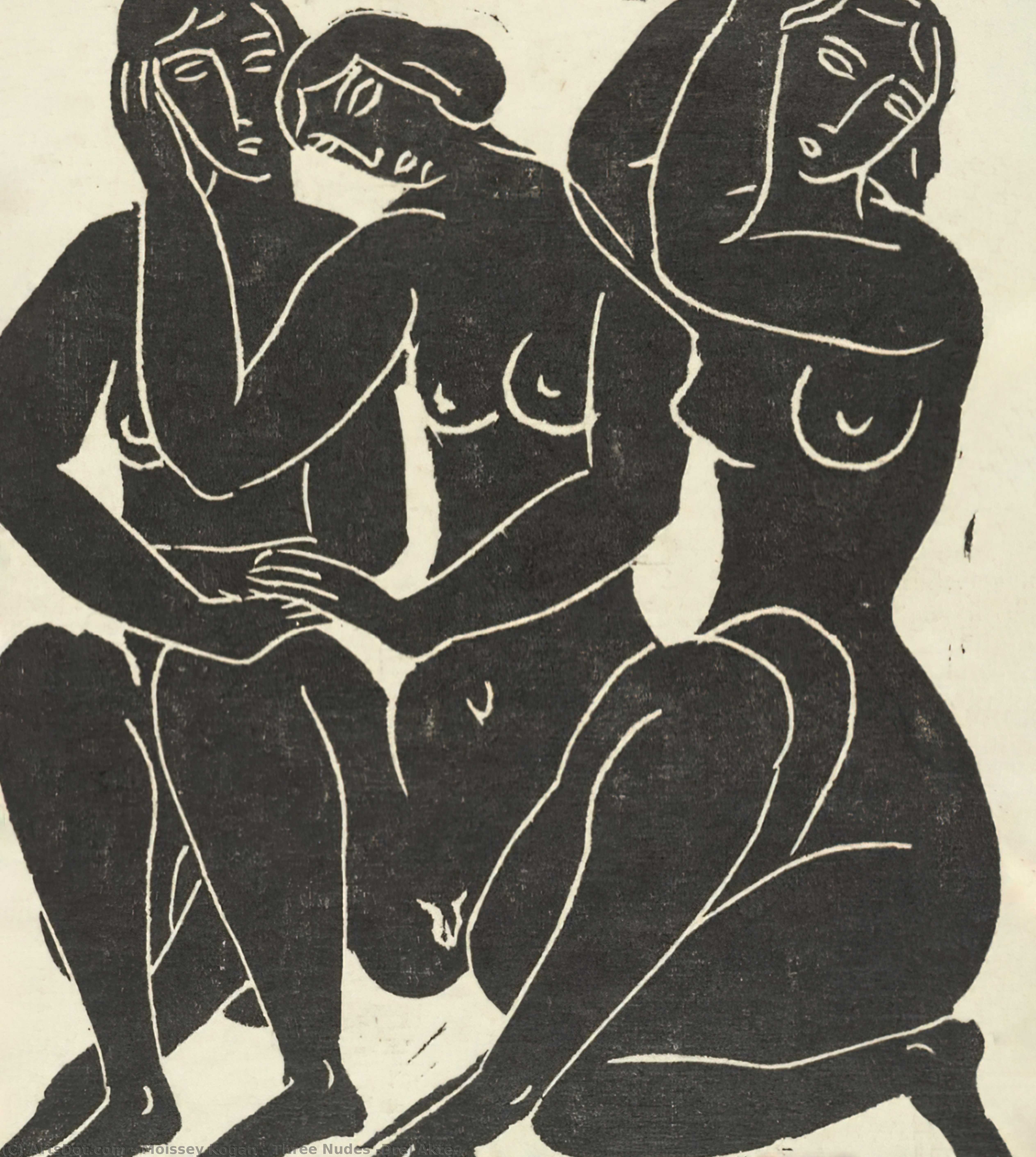 Three Nudes (drei Akte) — Moissey Kogan
