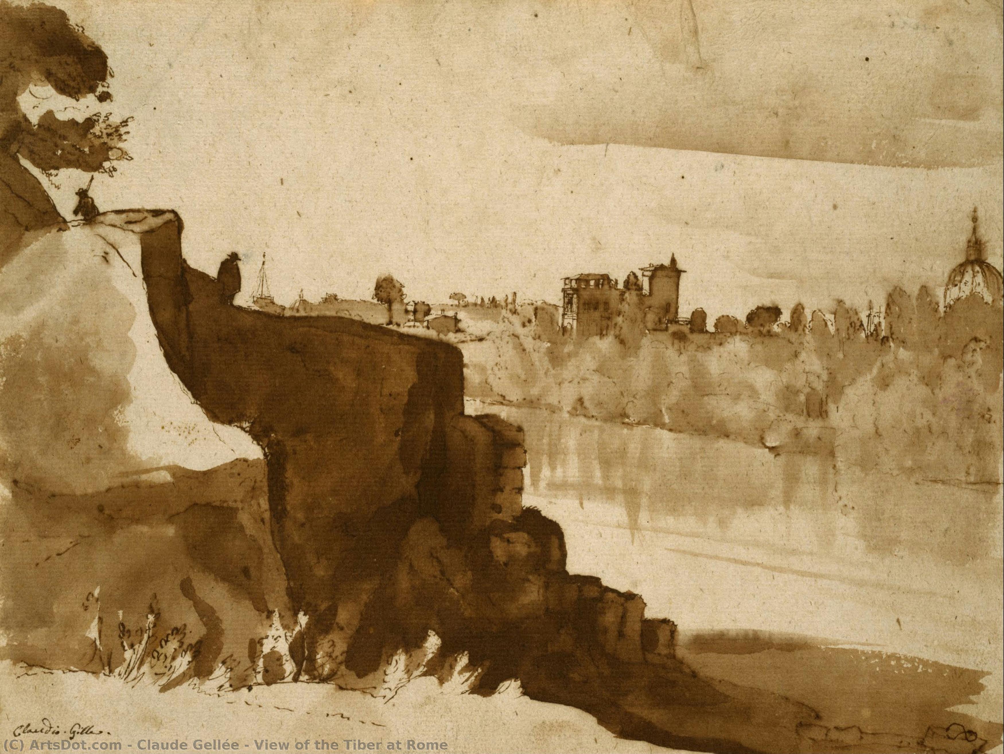 View Of The Tiber At Rome — Claude Gellée