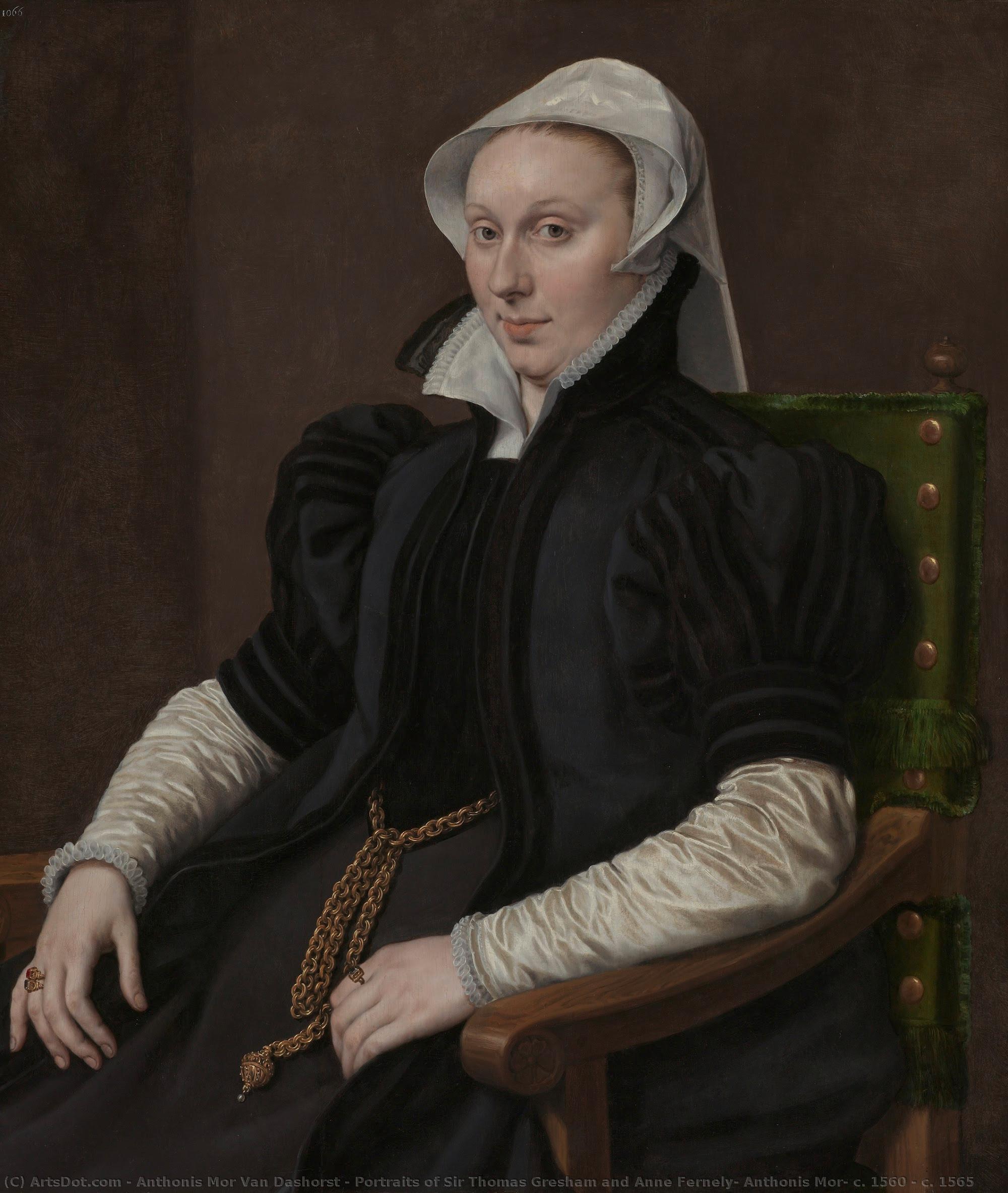 Portraits Of Sir Thomas Gresham And Anne Fernely, Anthonis Mor, C. 1560 - C. 1565 — Anthonis Mor Van Dashorst