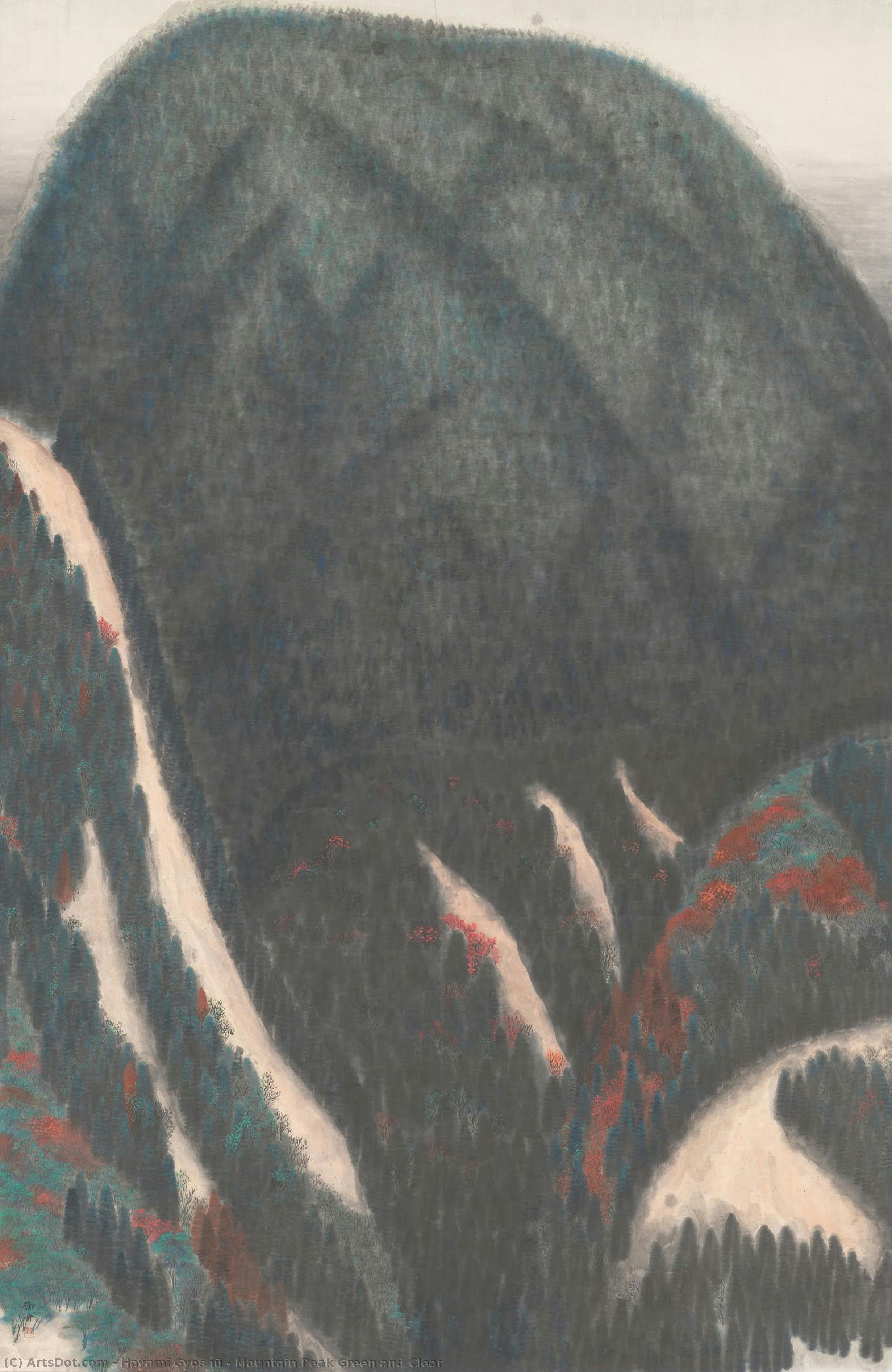 Mountain Peak Green And Clear — Hayami Gyoshū