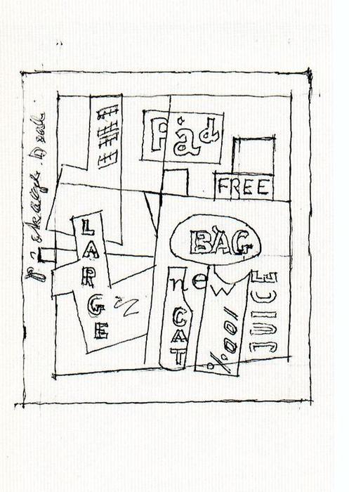 Study For Package Deal — Stuart Davis