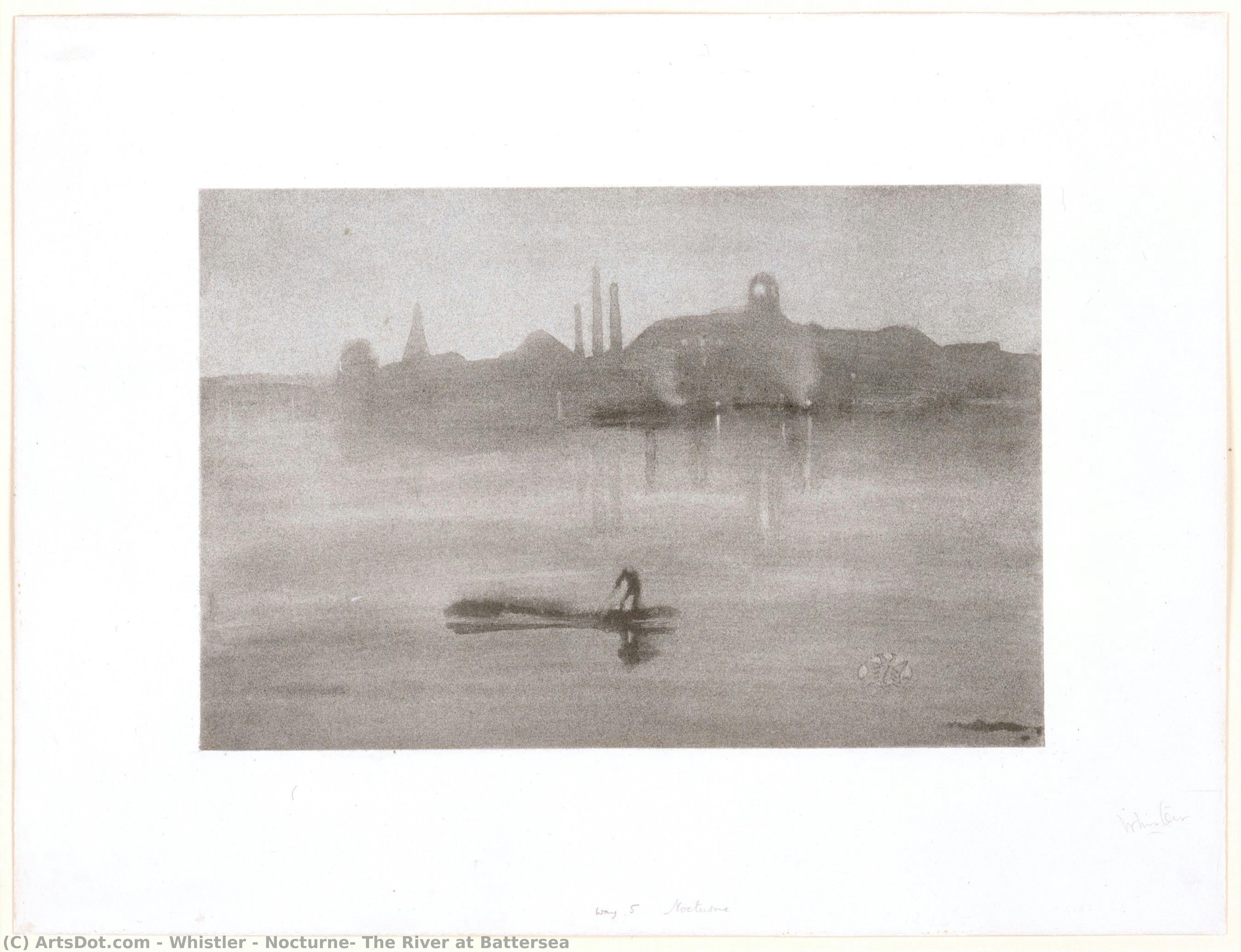 Nocturne: The River At Battersea — James Abbott Mcneill Whistler