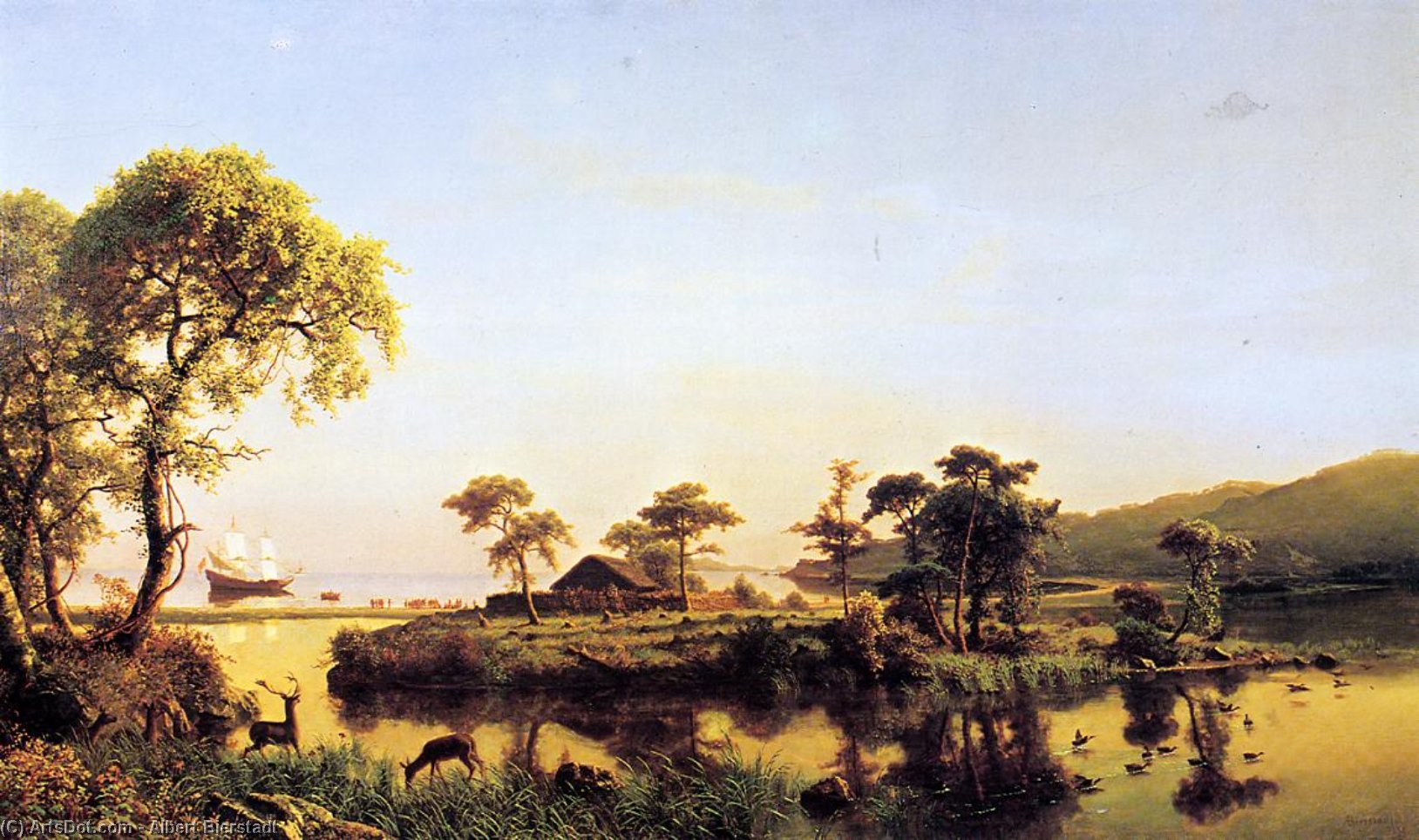 Gosnold At Cuttyhunk — Albert Bierstadt