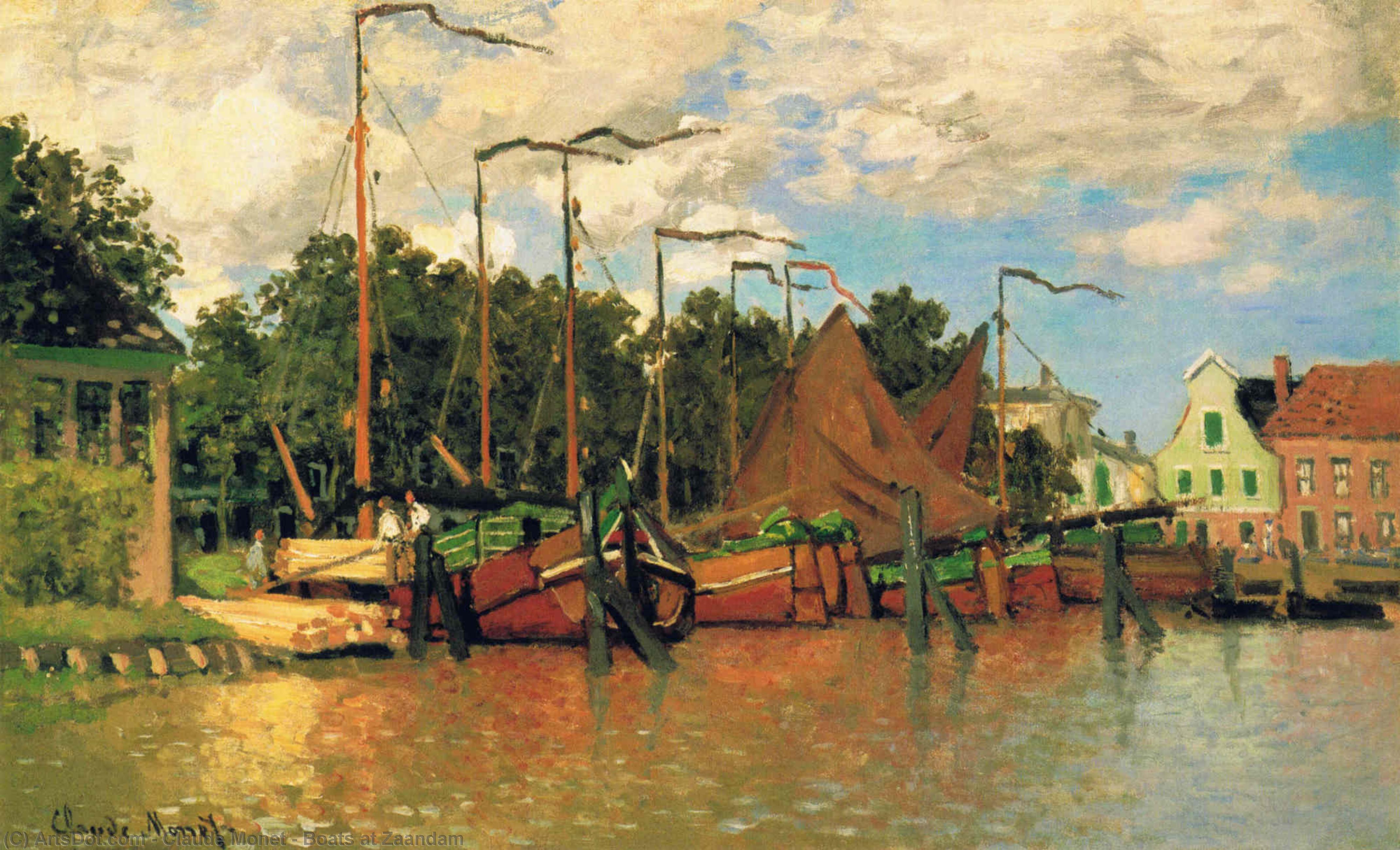 Boats At Zaandam — Claude Monet