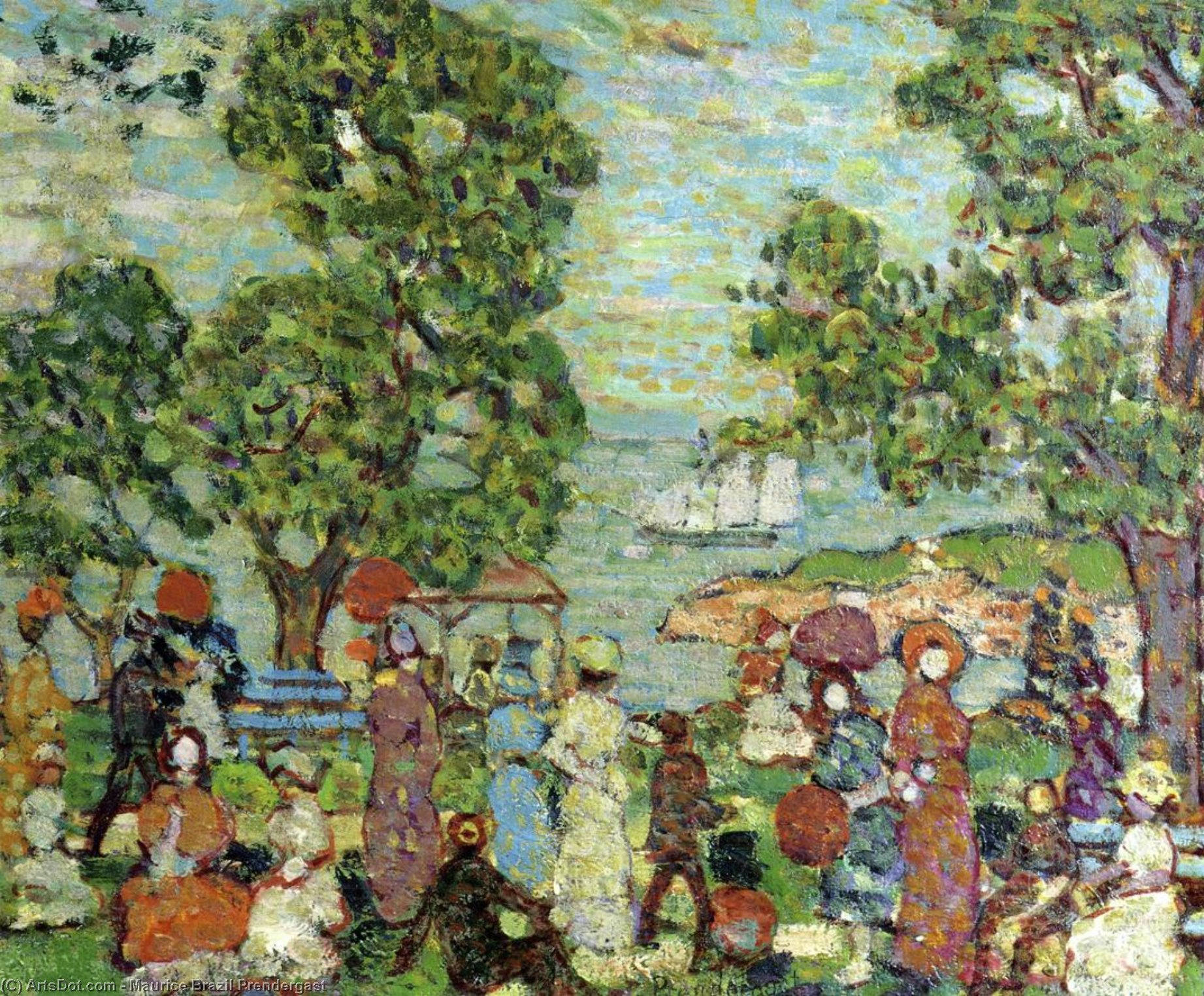 Park Scene Nebay — Maurice Brazil Prendergast