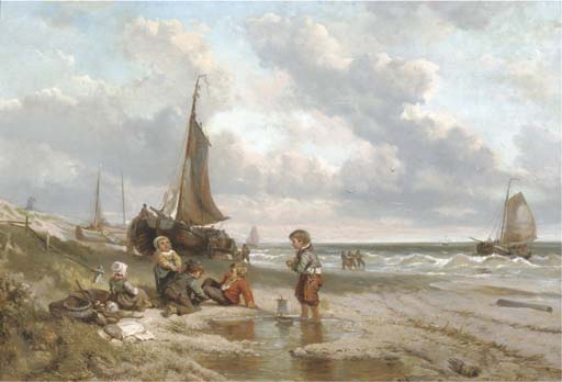 Playing On The Beach — Johan Mari Henri Ten Kate