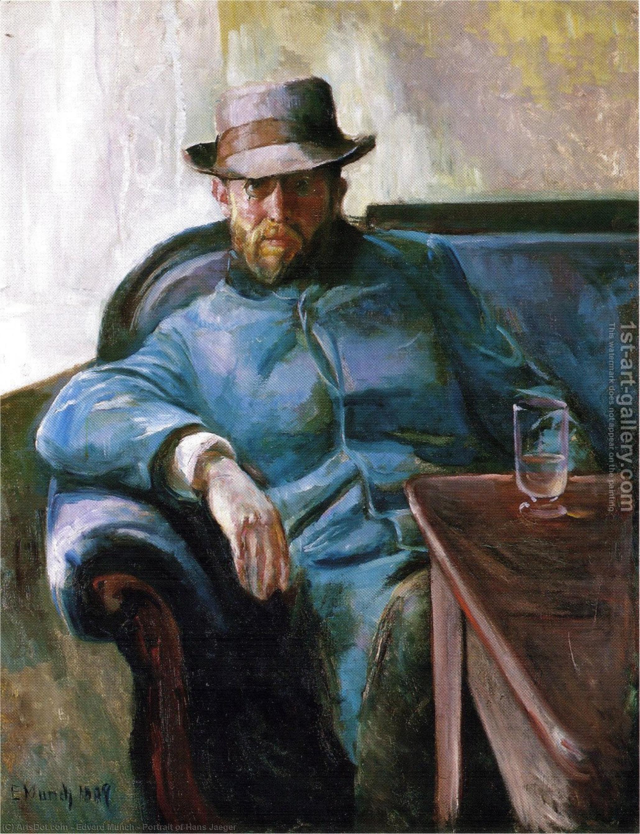 Portrait Of Hans Jaeger — Edvard Munch