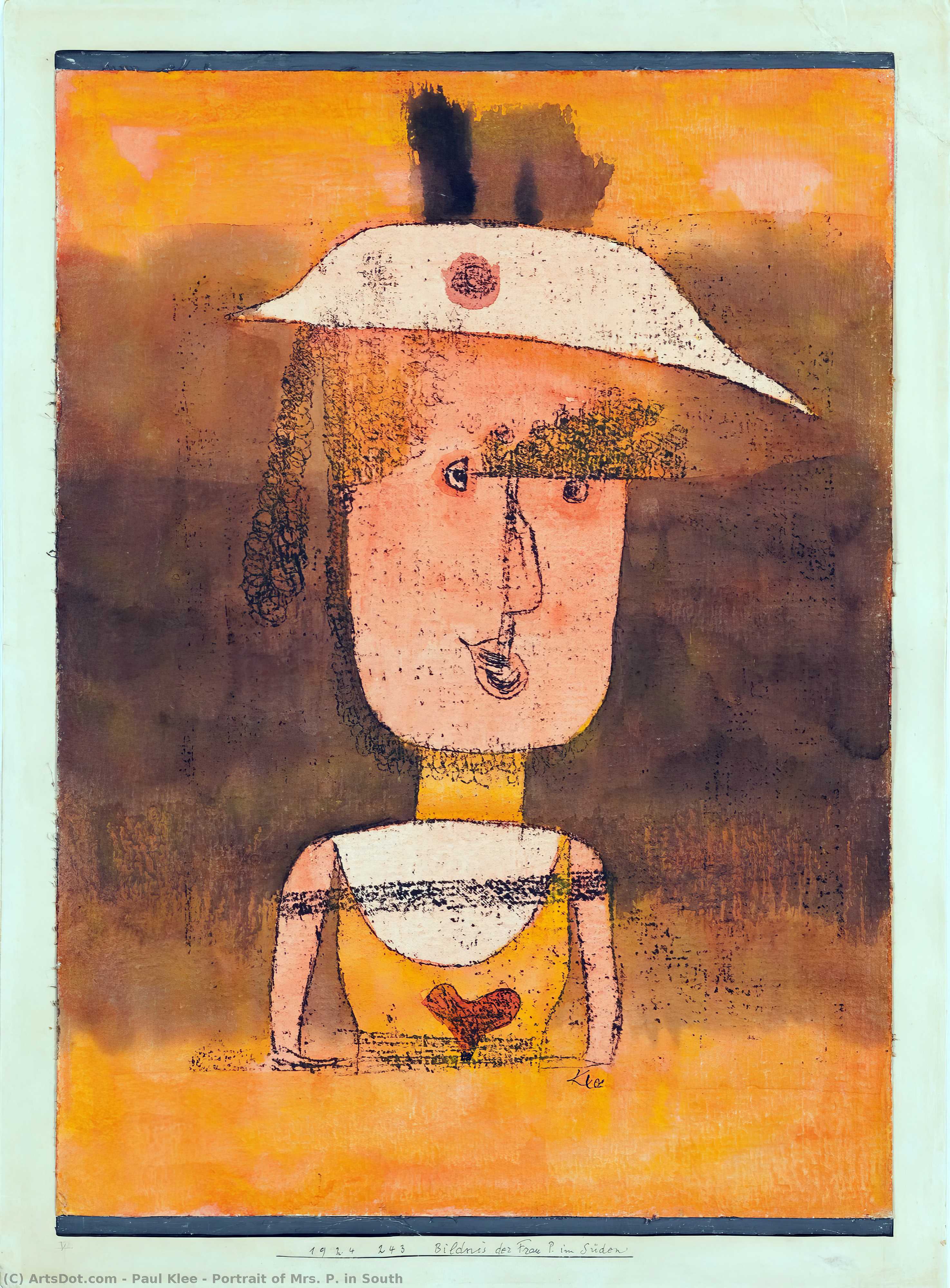 Portrait Of Mrs. P. In South — Paul Klee