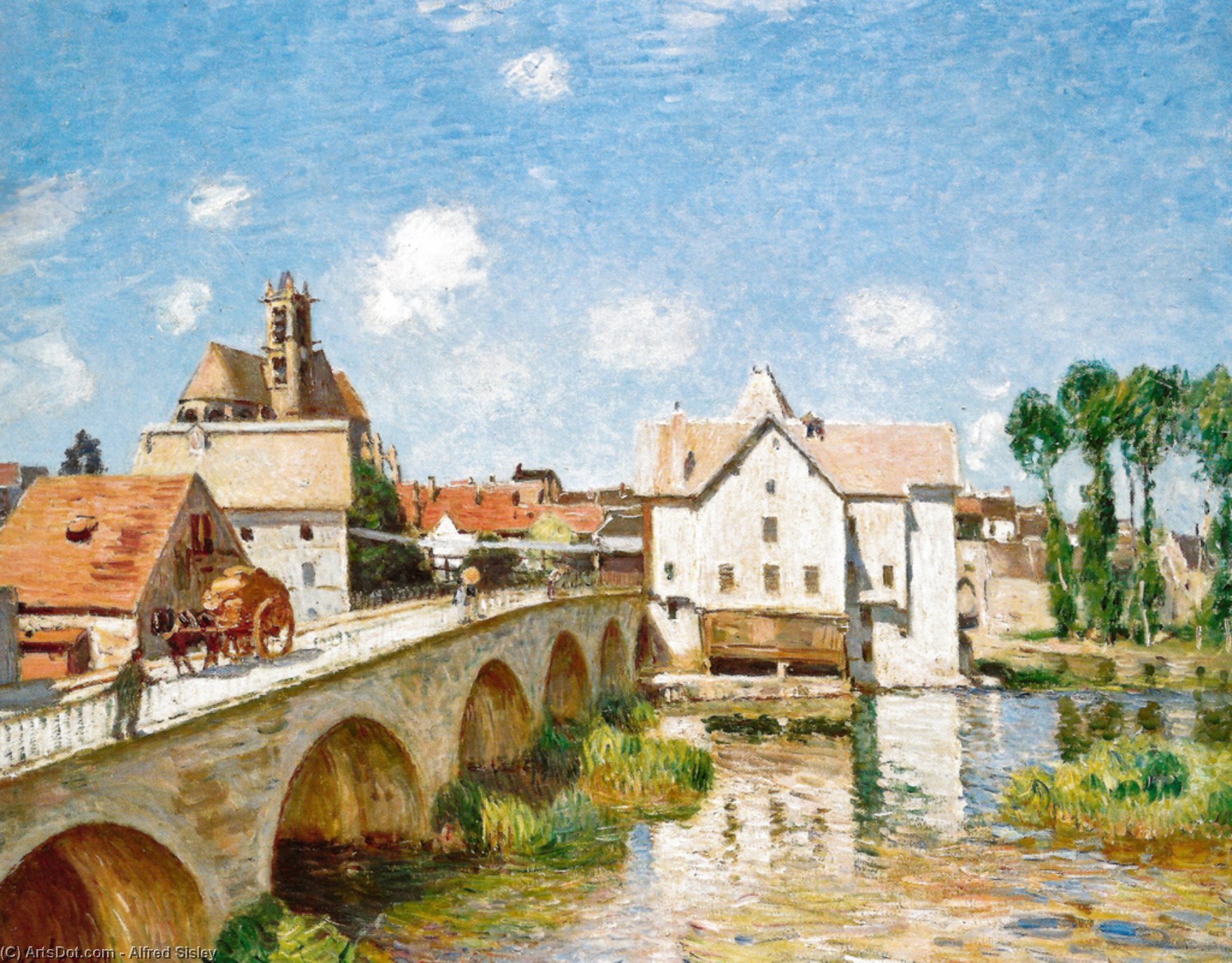 The Bridge At Moret — Alfred Sisley
