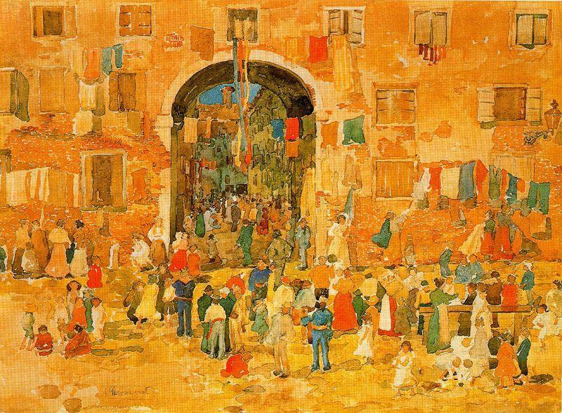 Riva Degli Schiavoni, Castello (venecia) — Maurice Brazil Prendergast
